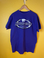 Vintage Kansas State Chrome Logo Tee - Large